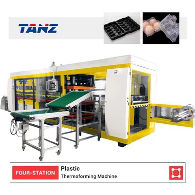 Maszyna do formowania próżniowego tworzyw sztucznych Cztery stanowiska robocze Nadciśnienie i podciśnienie